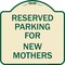 Signmission Parking Reserved for New Mothers Heavy-Gauge Aluminum Architectural Sign, 18" x 18", TG-1818-23380 A-DES-TG-1818-23380 - alternate 1